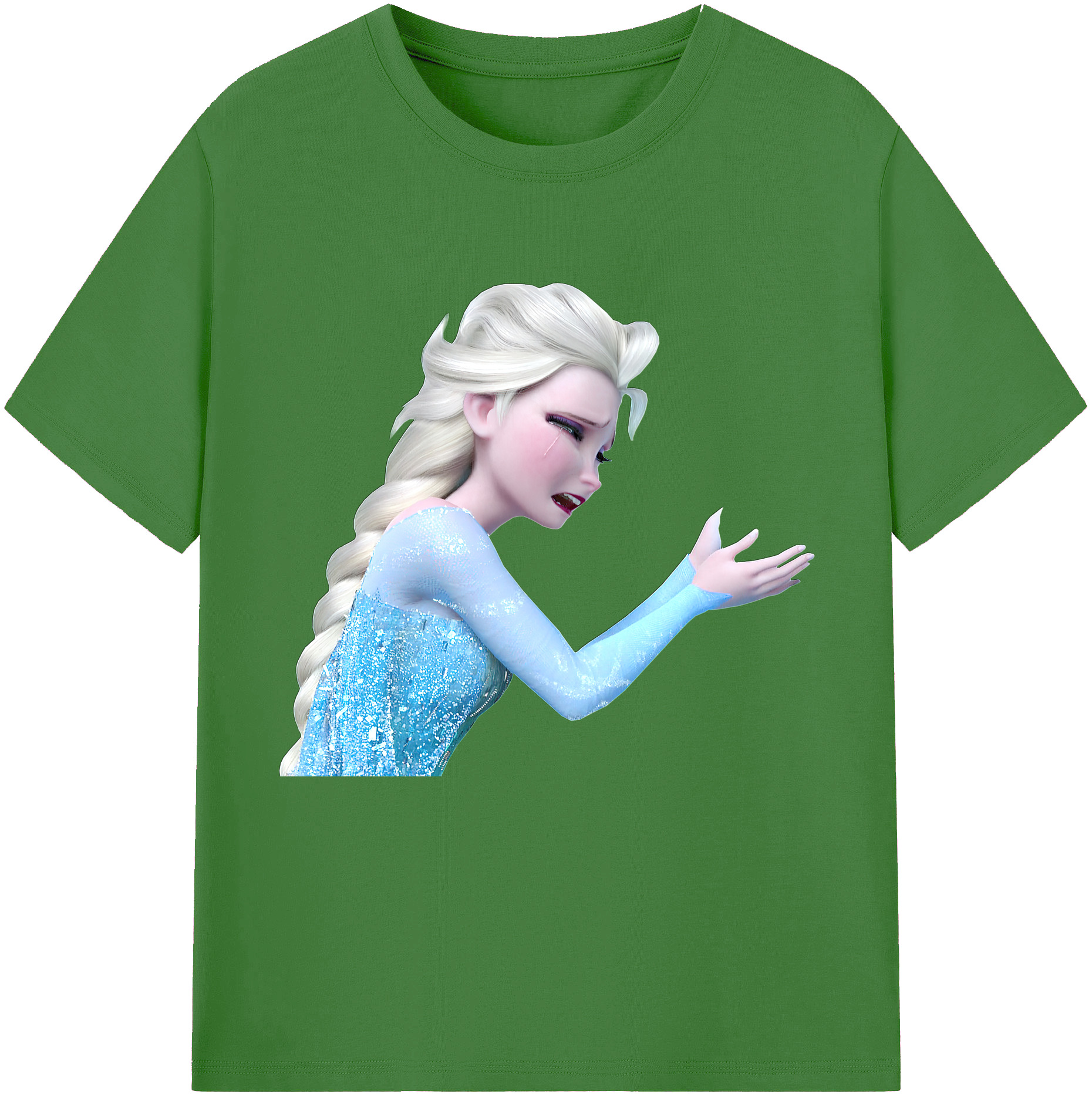 （画像用） アナと雪の女王 アンナ エルサ Frozen Anna Elsa レディースカジュアルプリントTシャツ（綿100％）